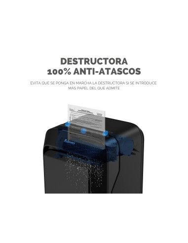 DESTRUCTORA FELLOWES LX211 12H. P5 NG. PAPELERA 23 L GRAPAS