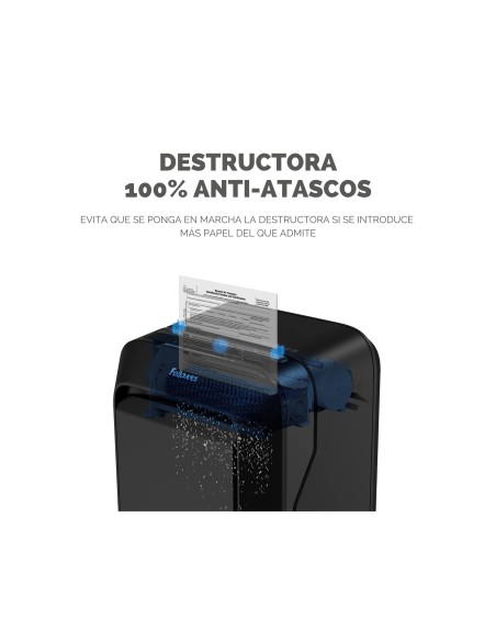 DESTRUCTORA FELLOWES LX211 12H. P5 NG. PAPELERA 23 L GRAPAS