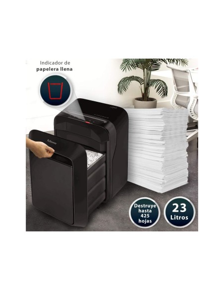 DESTRUCTORA FELLOWES LX211 12H. P5 NG. PAPELERA 23 L GRAPAS
