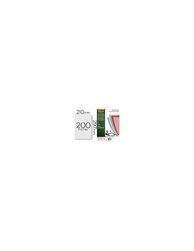 TAPA DE ENCUADERNACION FELLOWES DIN A4 PVC TRANSPARENTE CRISTAL 200