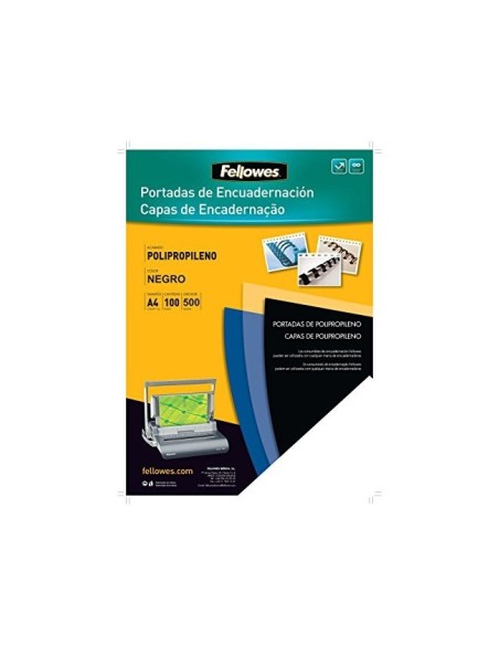 TAPA ENCUADERNACION FELLOWES A4 PP. NG. 450 MICRAS PK.DE 100 UD.