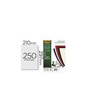 TAPA ENCUADERNACION FELLOWES A4 CARTON SIMILPIEL CUERO NG.250GR.100UD 2