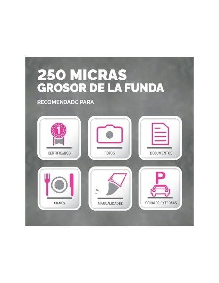 BOLSA DE PLASTIFICAR FELLOWES BRILLO DIN A4 250 MC PACK DE 100 UD