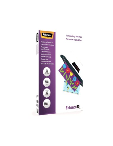 BOLSA DE PLASTIFICAR FELLOWES MATE DIN A4 80 MICRAS PACK 100 UNIDADES