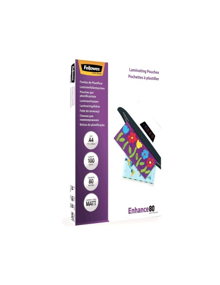 BOLSA DE PLASTIFICAR FELLOWES MATE DIN A4 80 MICRAS PACK 100 UNIDADES