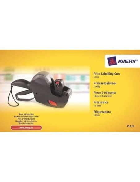 ETIQUETADORA AVERY 1 RODILLO 8D.(DE 12X26MM ETIQUETA)