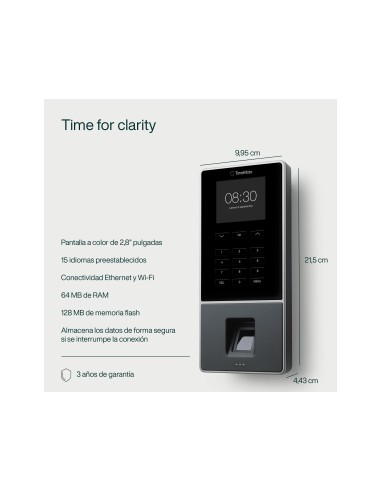 CONTROLADOR PRESENCIA SAFESCAN TIMEMOTO TM-626 PIN,RFID O HUELLA 200U