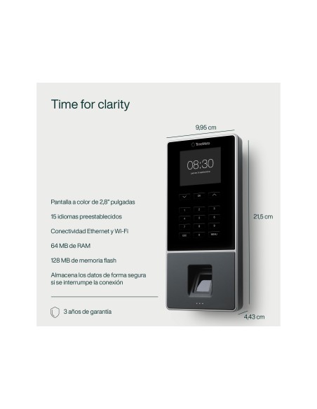 CONTROLADOR PRESENCIA SAFESCAN TIMEMOTO TM-626 PIN,RFID O HUELLA 200U