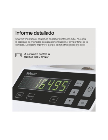 CONTADOR CLASIFICADOR MONEDAS SAFESCAN 1200/500 BILLETES/MONEDAS/MIN