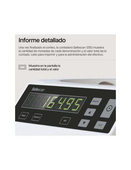 CONTADOR CLASIFICADOR MONEDAS SAFESCAN 1200/500 BILLETES/MONEDAS/MIN