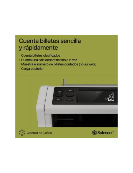 CONTADOR BILLETES SAFESCAN 2210 DETECCION ULTRAVIO. 1000 BILLETES/MIN