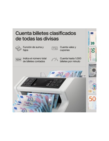 CONTADOR BILLETES SAFESCAN 2210 DETECCION ULTRAVIO. 1000 BILLETES/MIN