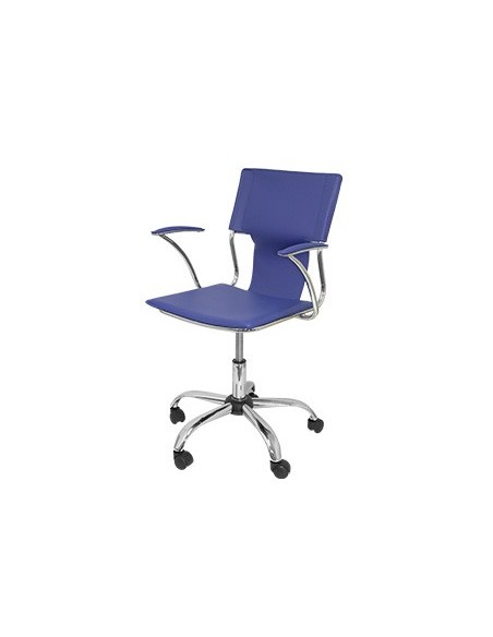 SILLA GIRATORIA PYC RESPALDO MEDIO REGULABLE ALTURA SIMILPIEL AZ.