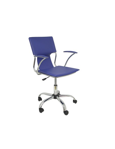 SILLA GIRATORIA PYC RESPALDO MEDIO REGULABLE ALTURA SIMILPIEL AZ.