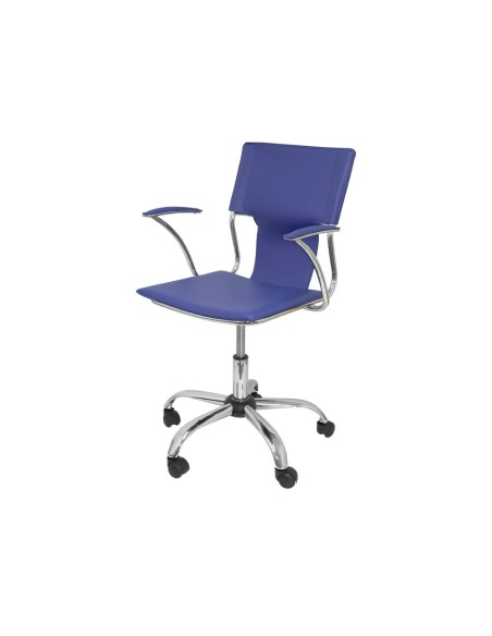 SILLA GIRATORIA PYC RESPALDO MEDIO REGULABLE ALTURA SIMILPIEL AZ.