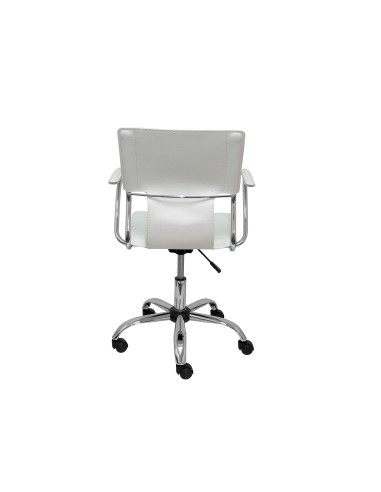 SILLA GIRATORIA PYC RESPALDO MEDIO SIMILPIEL BL.860+90X480X440MM
