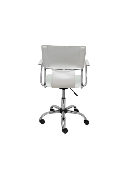 SILLA GIRATORIA PYC RESPALDO MEDIO SIMILPIEL BL.860+90X480X440MM