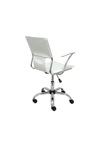 SILLA GIRATORIA PYC RESPALDO MEDIO SIMILPIEL BL.860+90X480X440MM