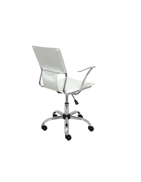 SILLA GIRATORIA PYC RESPALDO MEDIO SIMILPIEL BL.860+90X480X440MM