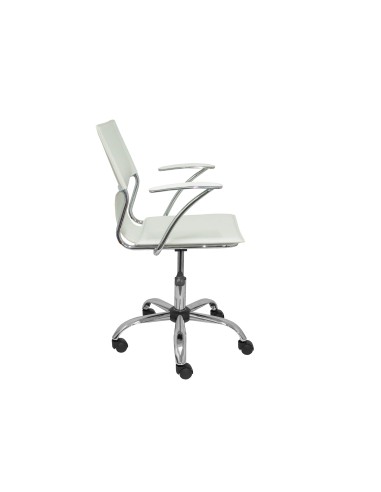 SILLA GIRATORIA PYC RESPALDO MEDIO SIMILPIEL BL.860+90X480X440MM