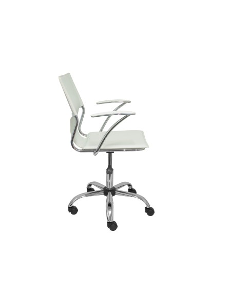 SILLA GIRATORIA PYC RESPALDO MEDIO SIMILPIEL BL.860+90X480X440MM
