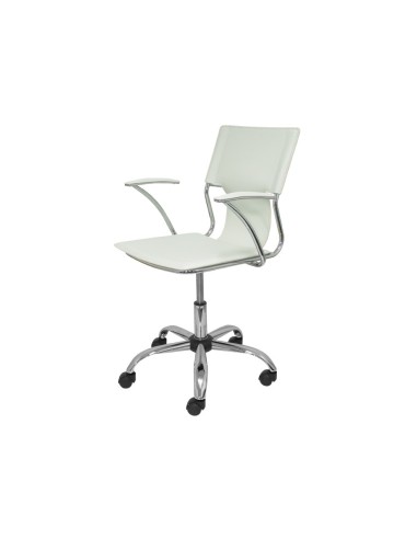 SILLA GIRATORIA PYC RESPALDO MEDIO SIMILPIEL BL.860+90X480X440MM