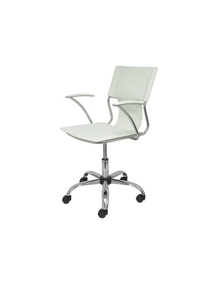 SILLA GIRATORIA PYC RESPALDO MEDIO SIMILPIEL BL.860+90X480X440MM