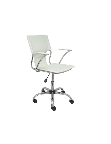 SILLA GIRATORIA PYC RESPALDO MEDIO SIMILPIEL BL.860+90X480X440MM
