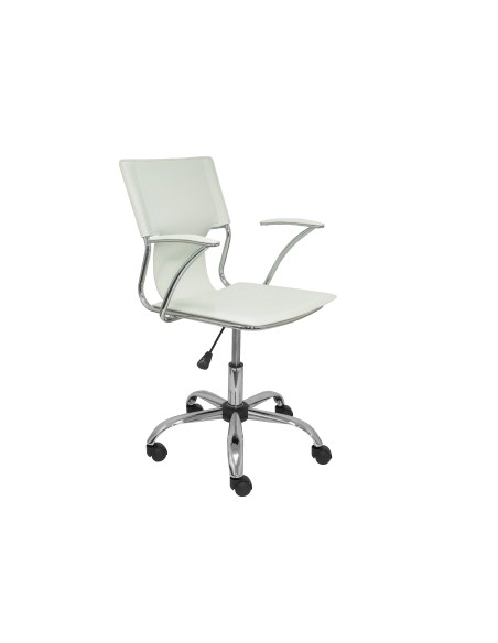 SILLA GIRATORIA PYC RESPALDO MEDIO SIMILPIEL BL.860+90X480X440MM