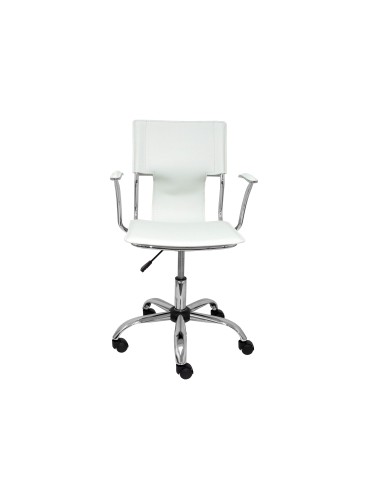 SILLA GIRATORIA PYC RESPALDO MEDIO SIMILPIEL BL.860+90X480X440MM