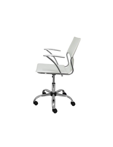 SILLA GIRATORIA PYC RESPALDO MEDIO SIMILPIEL BL.860+90X480X440MM