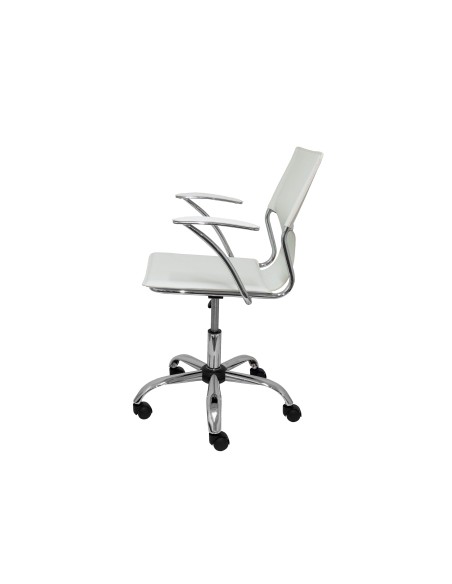 SILLA GIRATORIA PYC RESPALDO MEDIO SIMILPIEL BL.860+90X480X440MM
