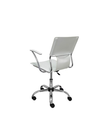 SILLA GIRATORIA PYC RESPALDO MEDIO SIMILPIEL BL.860+90X480X440MM