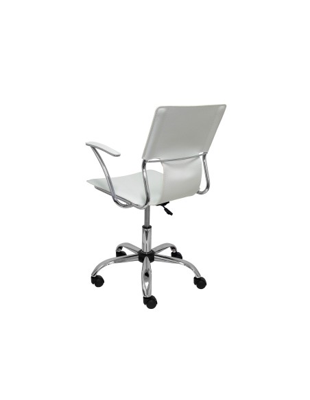 SILLA GIRATORIA PYC RESPALDO MEDIO SIMILPIEL BL.860+90X480X440MM