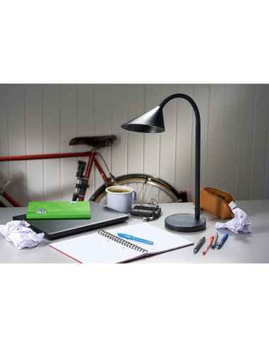 LAMPARA DE ESCRITORIO UNILUX SOL LED 4W BRAZO FLEXIBLE ABS Y METAL N