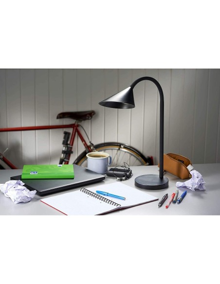 LAMPARA DE ESCRITORIO UNILUX SOL LED 4W BRAZO FLEXIBLE ABS Y METAL N