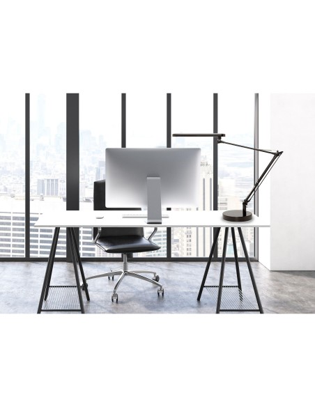 LAMPARA UNILUX MAMBO LED 5,6W DOBLE ARTICULADO ABS AL.NG. BASE 19 CM