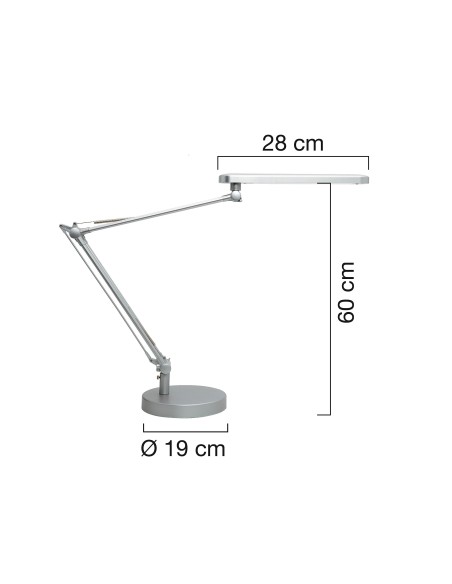 LAMPARA DE ESCRITORIO UNILUX MAMBO LED 5,6W DOBLE BRAZO ARTICULADO A
