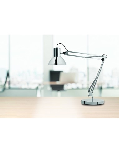 LAMPARA UNILUX SUCCESS 80 LED ARTICULADO CROMADO 40X40 CM BASE 20 CM