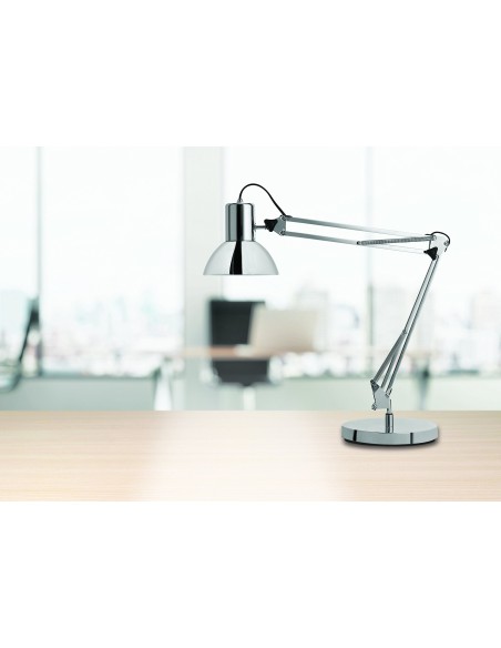 LAMPARA UNILUX SUCCESS 80 LED ARTICULADO CROMADO 40X40 CM BASE 20 CM