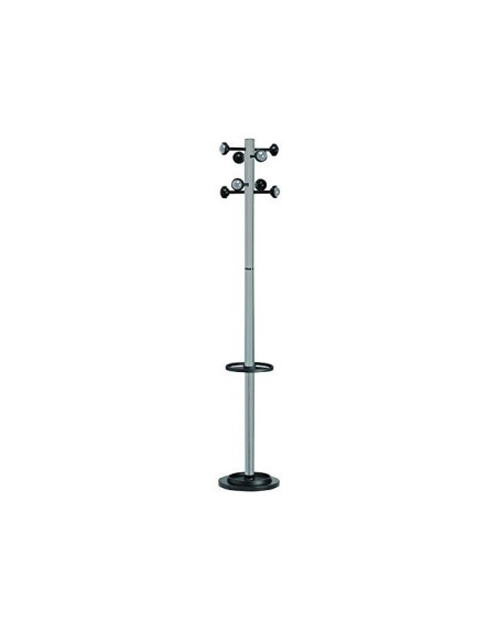 PERCHERO METALICO UNILUX ACCUEIL PIE 8 COLG. GRIS MET. 177 X 38 CM