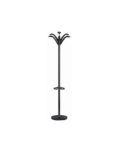 PERCHERO METALICO FLORA PIE 6 COLG.PARAGUERO Y BANDEJA NG.177X38CM