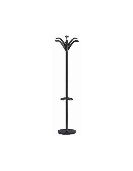 PERCHERO METALICO FLORA PIE 6 COLG.PARAGUERO Y BANDEJA NG.177X38CM