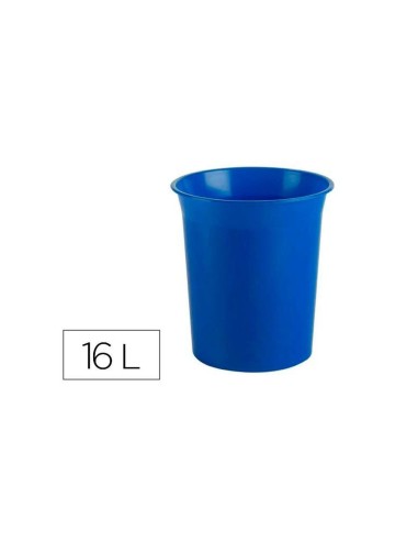 PAPELERA PLASTICO ARCHIVO 2000 ANTIMICROBIANA AZ.16LT.290X310MM