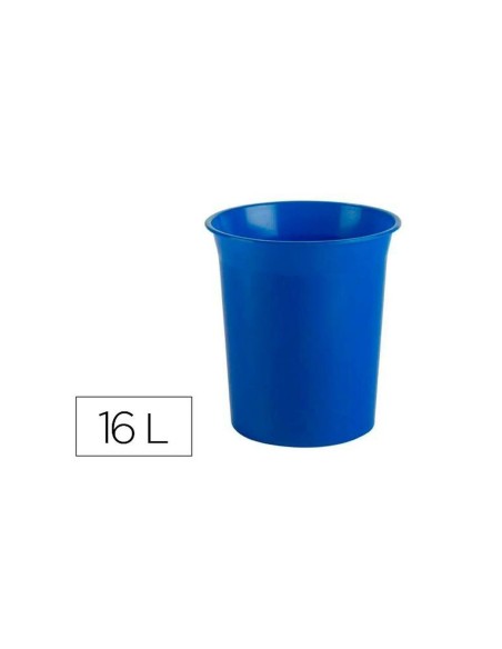 PAPELERA PLASTICO ARCHIVO 2000 ANTIMICROBIANA AZ.16LT.290X310MM