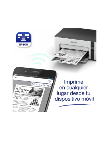 IMPRESORA EPSON ECOTANK ET-M1120 MONOCROMO 15 PPM A4 USB 150H.