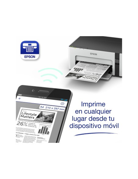 IMPRESORA EPSON ECOTANK ET-M1120 MONOCROMO 15 PPM A4 USB 150H.