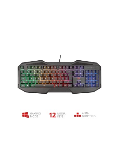 TECLADO TRUST GXT 830-RW AVONN GAMING RAINBOW USB 2.0 1,4 M