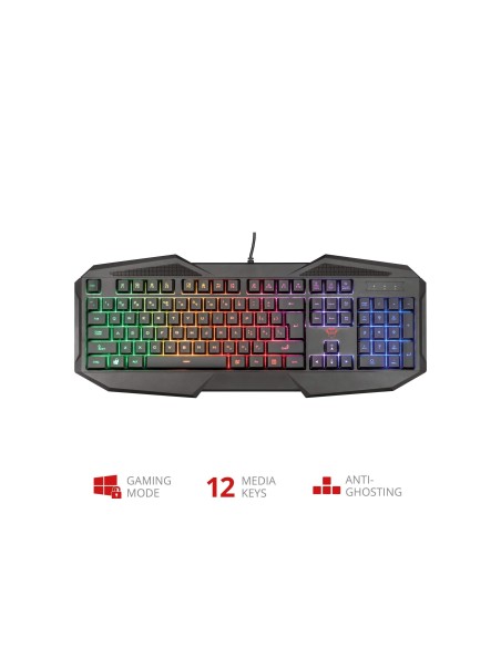 TECLADO TRUST GXT 830-RW AVONN GAMING RAINBOW USB 2.0 1,4 M