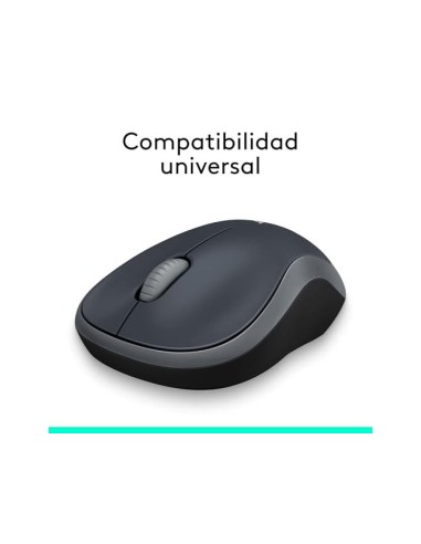 RATON LOGITECH OPTICO INALAMBRICO NANO RECEPTOR M185 GRIS  910-002235